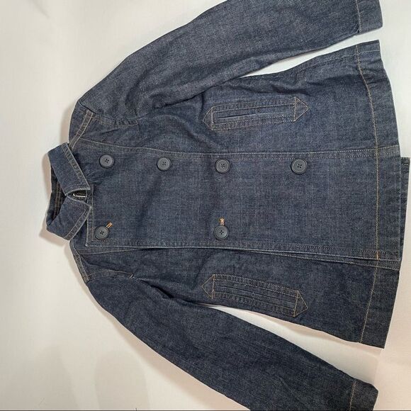 GAP Vintage jean jacket with nautical military sailor suit styling dark Wash XS - Picture 7 of 13